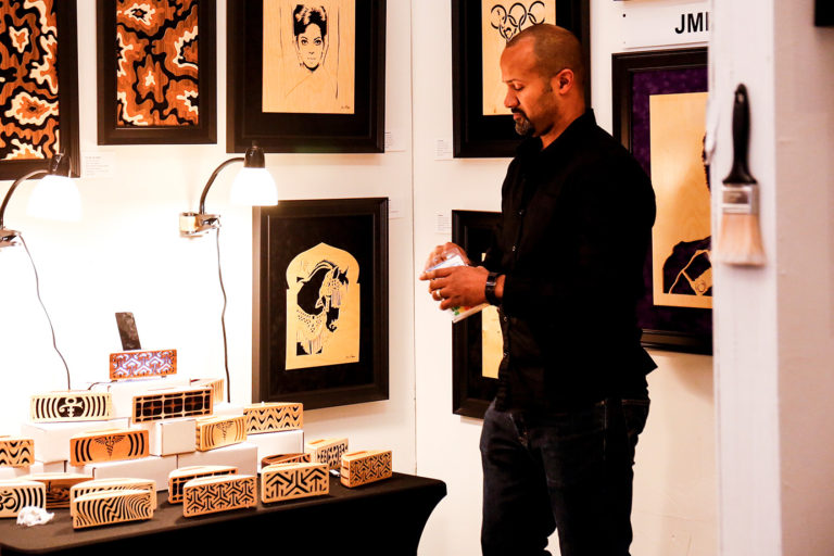 Artist Jay Roberts talks about his engineered and handmade acoustic cell phone boxes