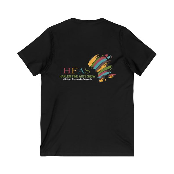 Unisex Jersey Short Sleeve V-Neck Tee - Image 2