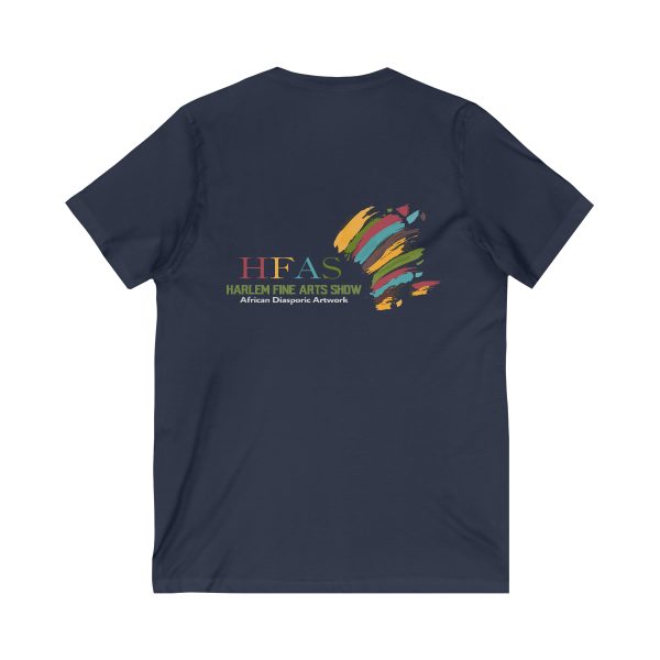 Unisex Jersey Short Sleeve V-Neck Tee - Image 6