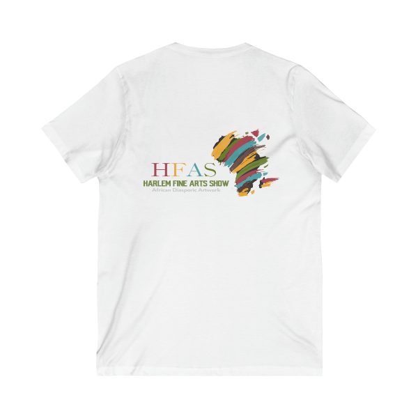 Unisex Jersey Short Sleeve V-Neck Tee - Image 4